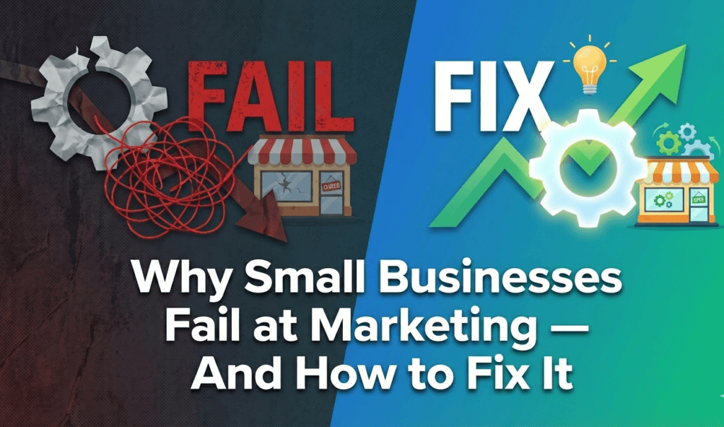 why small businesses fail at marketing